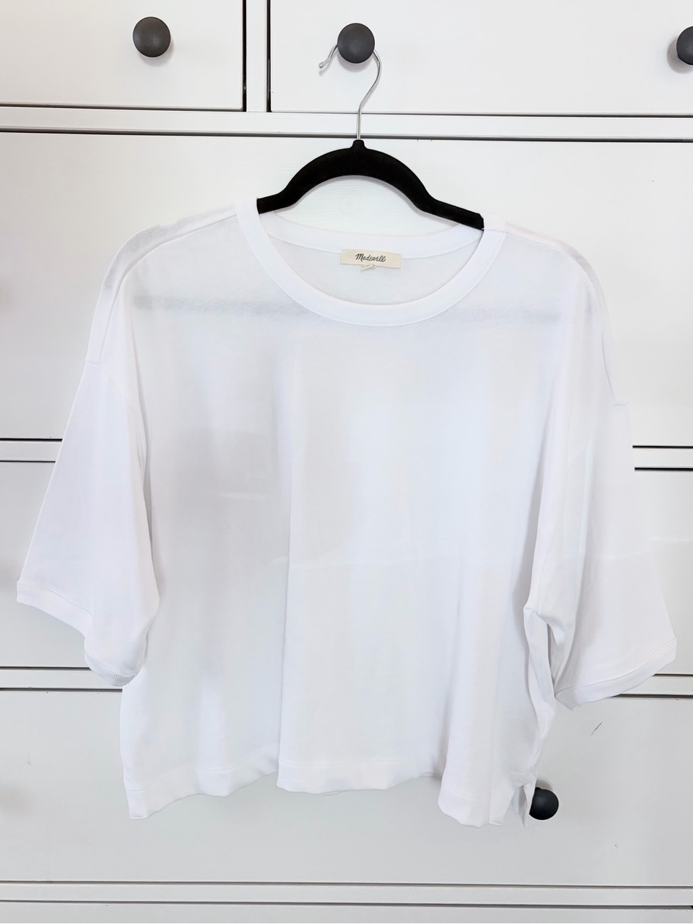 Madewell White Boxy Tee Top Meduim Brand New
